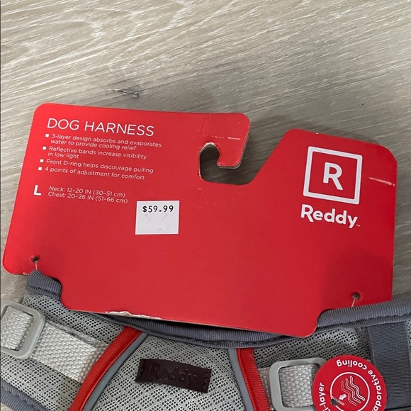 Reddy Gray and Red Dog Harness - Picture 4 of 5